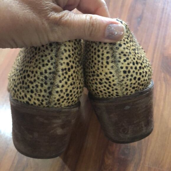 Madewell Brady Low cowboy Booties leopard cheetah fur. 39 1/2 - Picture 5 of 8